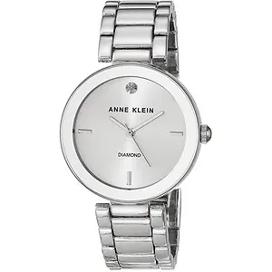 Anne Klein AK/1363SVSV Womens Genuine Diamond Dial Bracelet Watch