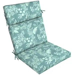 Better Homes & Gardens 44" x 21" Green Floral Outdoor Chair Cushion