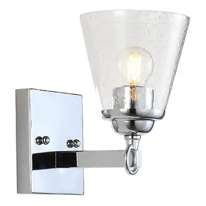 Jonathan Y Marion 5-inch Hurricane Metal/Glass Vanity Light