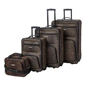 Rockland Jungle Softside Upright Luggage Set 4-Piece