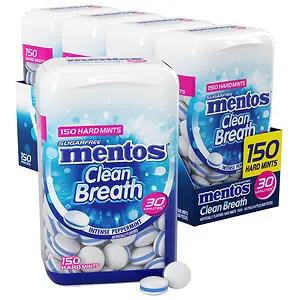 Mentos Clean Breath Sugarfree Hard Mint, 150pc