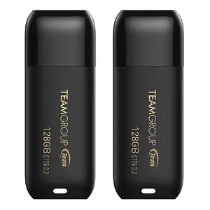 TEAMGROUP C175 128GB USB 3.2 Gen 1 Flash Drive, 2-Pack
