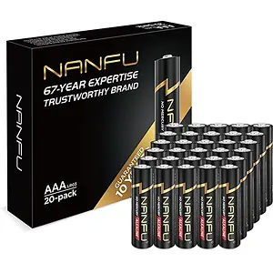 NANFU AAA 20 Alkaline Batteries 20 Count (Pack of 1)