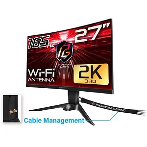 ASRock Phantom PG27Q15R2A 27" 2K 165Hz WiFi Curved Monitor