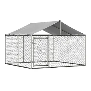 Thanaddo 10x10 ft Outdoor Pet Dog Run House Kennel Enclosure
