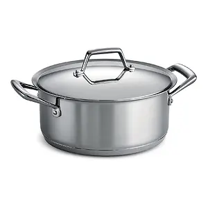Tramontina Covered Dutch Oven Stainless Steel Tri-Ply Base 5Qt