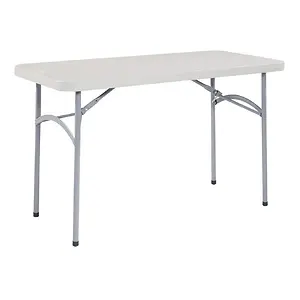 Office Star Resin Multipurpose Rectangle Folding Table 4 x 2-Ft