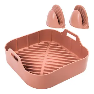 SMARTAKE Air Fryer Silicone Pot, 6-Qt, Square 8.1-in x 2.0-in