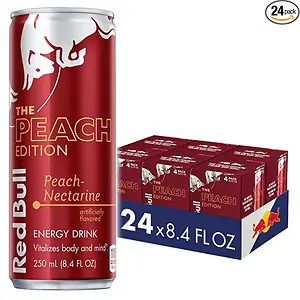 Red Bull Energy Drink, Peach Edition, 8.4 Fl Oz (24 pack)