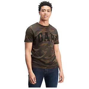 GAP Men's Short Sleeve Allover Print Logo Tee T-Shirt
