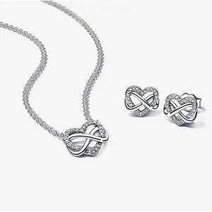 Pandora: Sparkling Infinity Heart Jewelry Gift Set