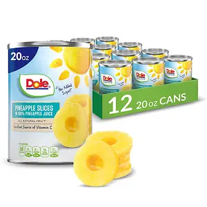 Dole Canned Pineapple Slices in 100% Pineapple Juice