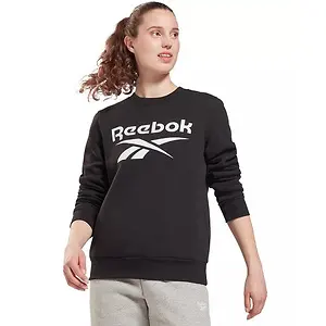 Reebok Womens Identity Logo Fleece Crew Sweatshirt