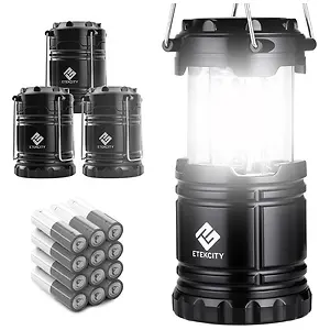 Etekcity Camping Lantern Battery Powered LED, 4 Pack