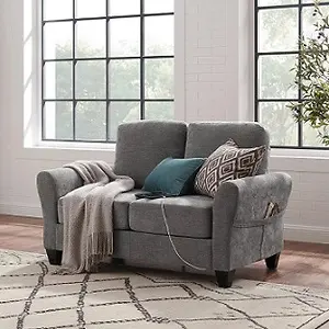 Hillsdale Naperville Loveseat with USB and Storage Pockets