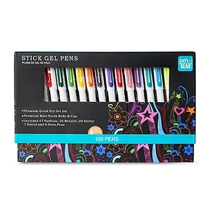 Pen+Gear Gel Stick Pens Medium Point Assorted Colors 100 Ct