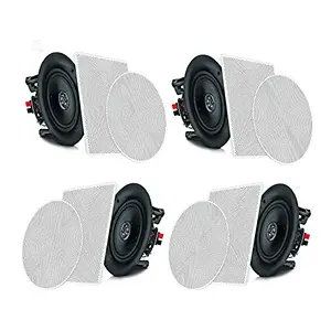 Pyle 6.5” 4 Bluetooth Flush Mount In-wall In-ceiling 2-Way Speaker