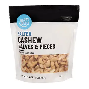 Happy Belly Cashew Halves & Pieces Roasted & Salted 16-Ounce