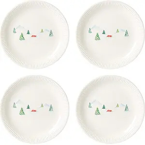Lenox Profile Snow Day 4-Piece Dinner Plate Set