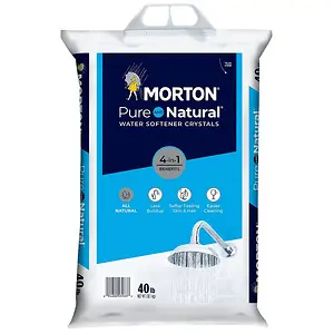 Morton Pure and Natural Water Softener Crystals, 40-pound bag