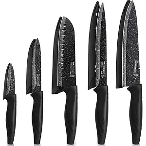 MICHELANGELO Kitchen Knife Set 10 Piece with Nonstick Stone Covers