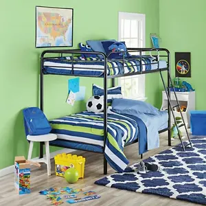Your Zone Twin-Over-Twin Metal Frame Bunk Bed