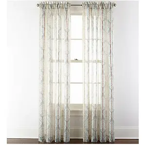 Home Expressions Sheer Rod Pocket Single Curtain Panel