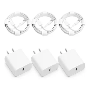 iPhone Apple MFi Certified 20W PD USB C Wall Charger, 3-Pack