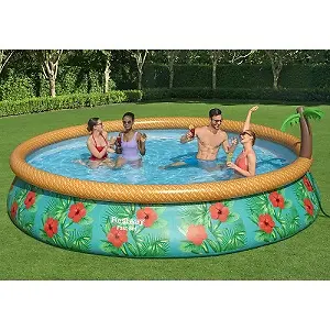 Bestway Fast Set Paradise Palms Round Inflatable Pool Set