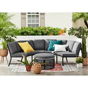 Mainstays Lawson Ridge 3-Piece Curved Sectional Set