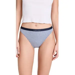 Calvin Klein Womens Pure Ribbed Cheeky Bikini Panty