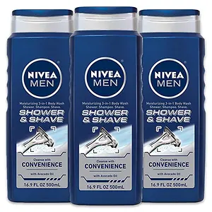 Nivea Men Shower & Shave Body Washing Powder 3-Pack