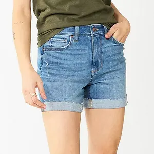 Sonoma Goods For Life Women's High Rise 5-inch Denim Shorts