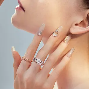 MOOSEA Willow Moissanite Engagement Rings for Women