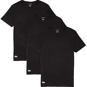 Lacoste Essentials 3 Pack 100% Cotton Slim Fit Crewneck T-Shirts