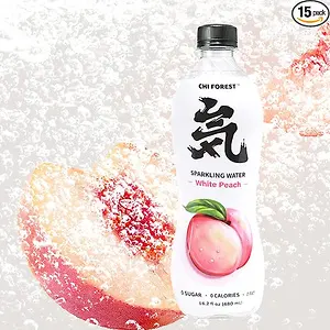CHI FOREST White Peach Sparkling Water in Bottle 15 Pack