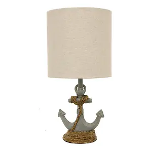 Decor Therapy Saylor Anchor Accent Lamp, Antique Iced Blue