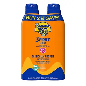 Banana Boat Sport Ultra Sunscreen Spray Twin Pack