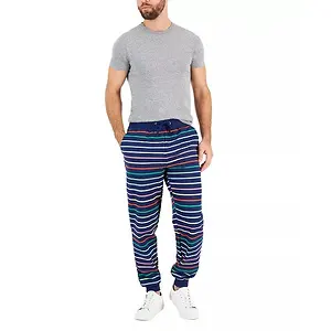 Charter Club Mens Printed Stripe Matching Jogger Pants