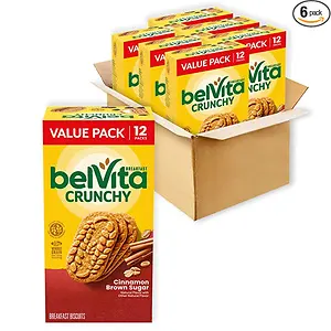 BelVita Cinnamon Brown Sugar Breakfast Biscuits 72 Total Packs