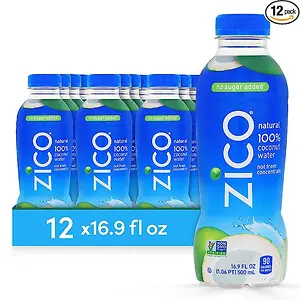 Zico 100% Coconut Water Drink 16.9 Fl 12 Pack