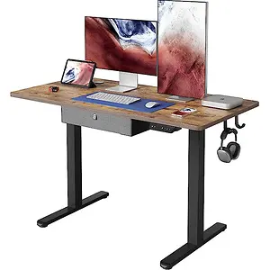 FEZIBO 48 x 24 Inches Standing Desk with Drawer