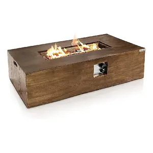 SereneLife Outdoor Propane Fire Table Pit 54 Inch 50,000 BTU