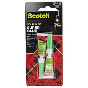 Scotch Super Glue Gel, .07 oz, 2-Pack, Dries Quickly 