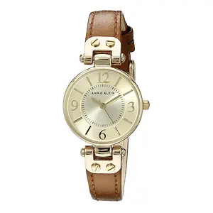 Anne Klein Womens Leather Strap Watch 10/9442CHHY