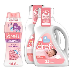 Dreft 1: Newborn Hypoallergenic Liquid Baby Laundry Detergent 46oz, 2