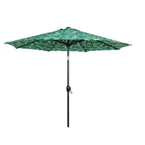 Mainstays 9ft Palm Round Outdoor Tilting Market Patio Umbrella