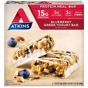 Atkins Blueberry Greek Yogurt Protein Meal Bar (5 Bars)