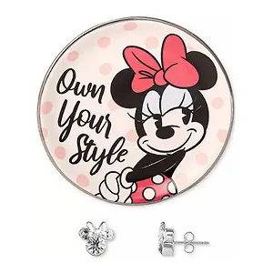 DISNEY Minnie Mouse Crystal Stud Earrings