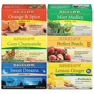 Bigelow Herbal Tea 6 Flavor Variety Pack (Pack of 6) 118 Tea Bags